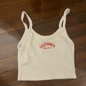 Pull&Bear White Cali Tank Top